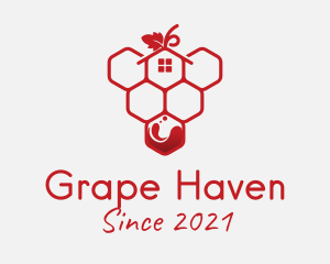 Vineyard - Hexagon Grape Vineyard logo design