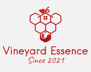 Hexagon Grape Vineyard logo design