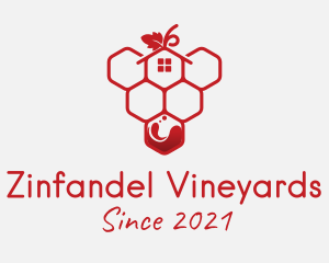 Hexagon Grape Vineyard logo design