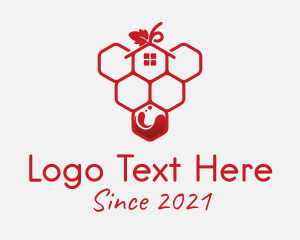 Red - Hexagon Grape Vineyard logo design