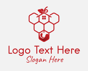 Hexagon Grape Vineyard Logo