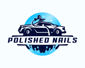 Car Wash Polisher Detailing logo design