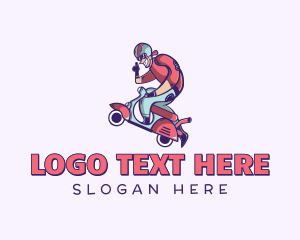 Guy - Moped Scooter Guy logo design
