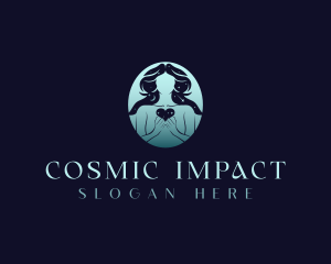 Cosmic Heart Woman logo design