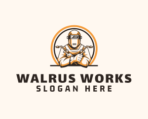 Welding Machinist Ironwork logo design