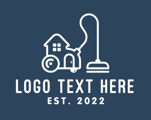 Blue - House Cleaning Vacuum logo design