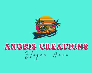 Tropical Bus Tour  logo design