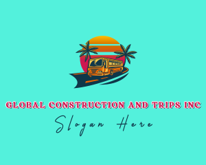 Adventure - Tropical Bus Tour logo design