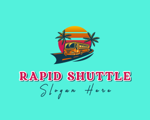 Shuttle - Tropical Bus Tour logo design