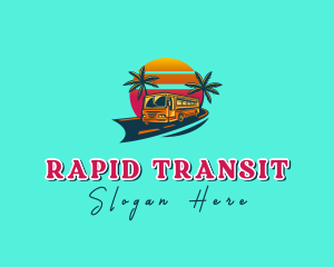 Shuttle - Tropical Bus Tour logo design