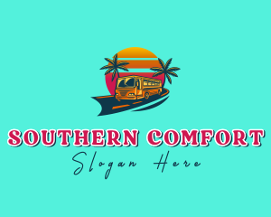 Tropical Bus Tour  logo design