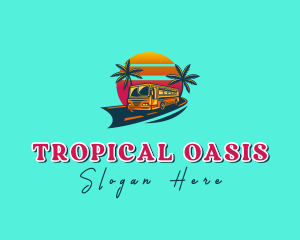 Tropical - Tropical Bus Tour logo design