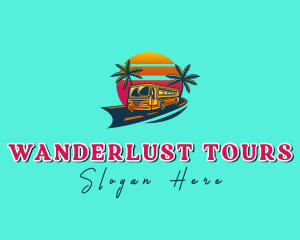 Tropical Bus Tour  logo design