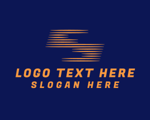 Courier - Orange Speedy Letter S logo design