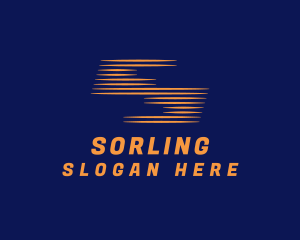 Orange Speedy Letter S  logo design