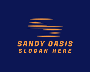 Orange Speedy Letter S  logo design