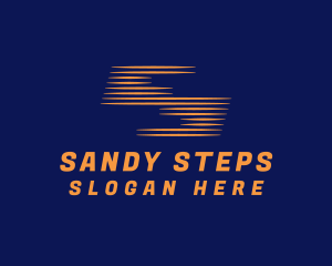 Orange Speedy Letter S  logo design