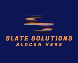 Orange Speedy Letter S  logo design