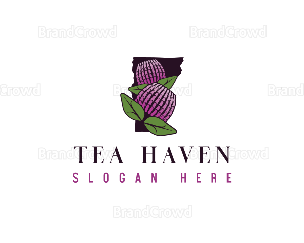 Vermont Red Clover Flower Logo