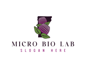 Vermont Red Clover Flower Logo