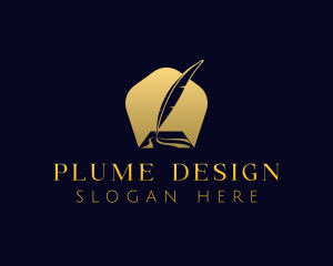 Plume - Premium Feather Quill logo design