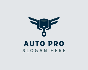 Piston Wings Auto Repair logo design