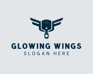 Piston Wings Auto Repair logo design