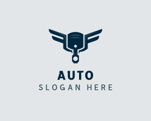 Piston Wings Auto Repair logo design