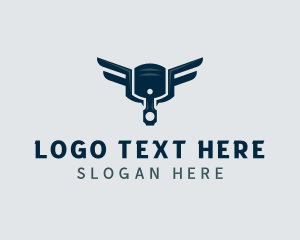 Industrial - Piston Wings Auto Repair logo design