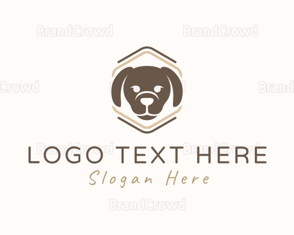 Dog Puppy Badge Logo