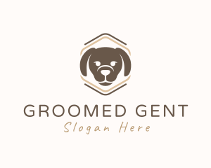 Groom - Dog Puppy Badge logo design