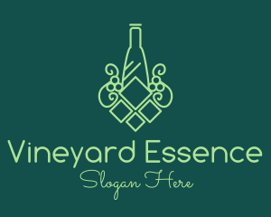 Minimalist Wine Bottle logo design