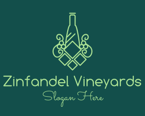 Minimalist Wine Bottle logo design