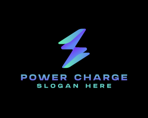 Lightning Bolt Power Charge logo design