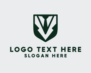 Formal Wear - Tuxedo Suit Shield logo design