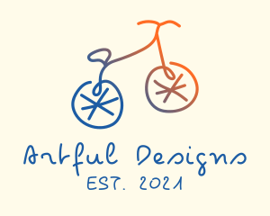 Abstract Bicycle Bike logo design