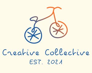 Abstract Bicycle Bike logo design