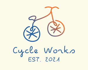 Cycle - Abstract Bicycle Bike logo design