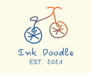 Abstract Bicycle Bike logo design