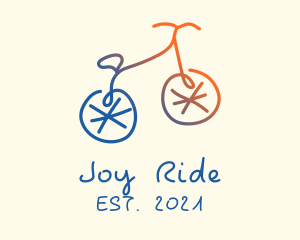 Ride - Abstract Bicycle Bike logo design