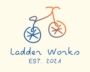 Abstract Bicycle Bike logo design