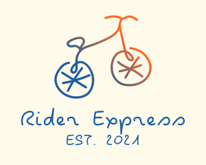 Rider - Abstract Bicycle Bike logo design