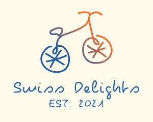 Abstract Bicycle Bike logo design