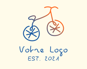 Abstract Bicycle Bike logo design