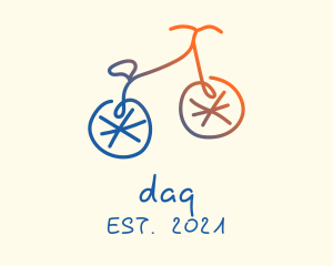Abstract Bicycle Bike logo design