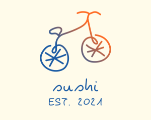 Abstract Bicycle Bike logo design