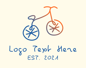 Abstract Bicycle Bike logo design