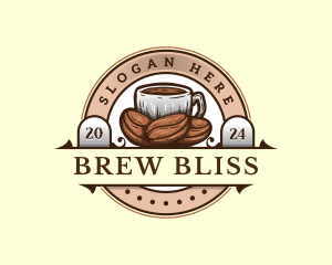 Brew Coffee Bean logo design