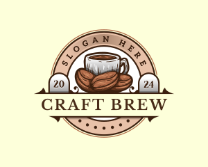 Brew Coffee Bean logo design