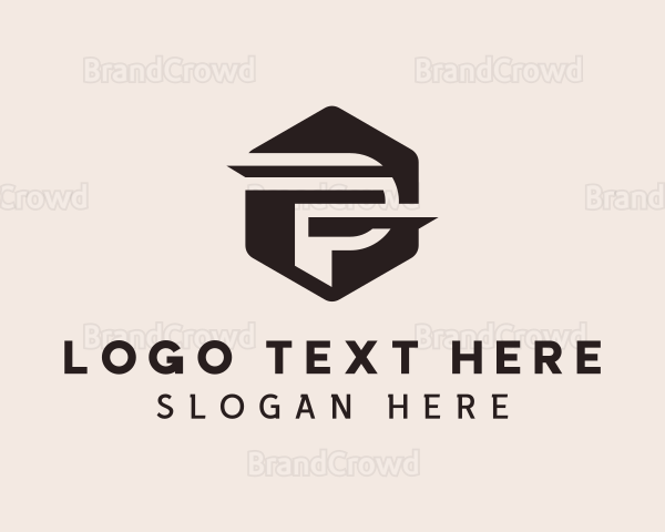 Express Freight Shipping Letter P Logo